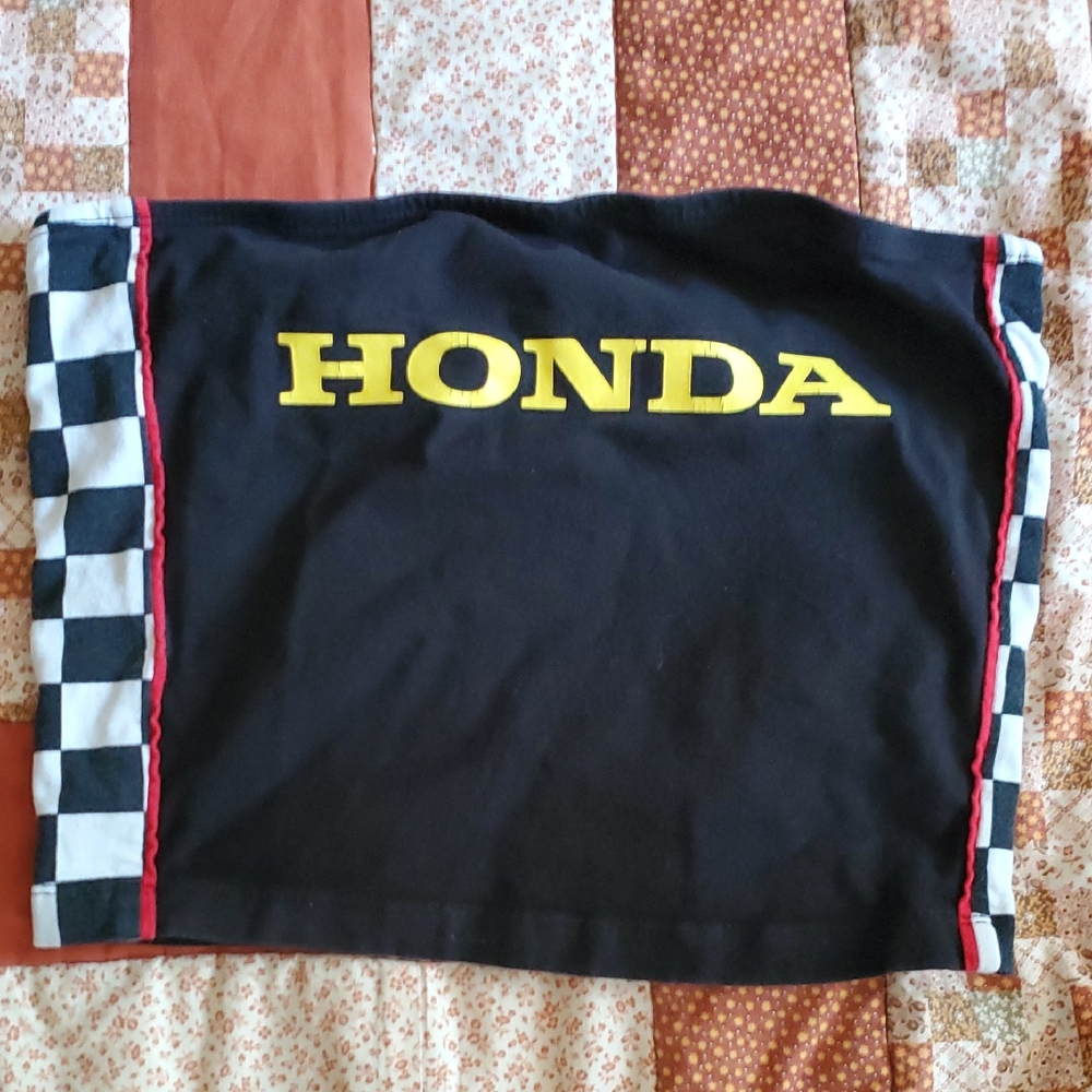 Forever 21 HONDA TUBE TOP CHECKERED FLAG US SMALL GPWC